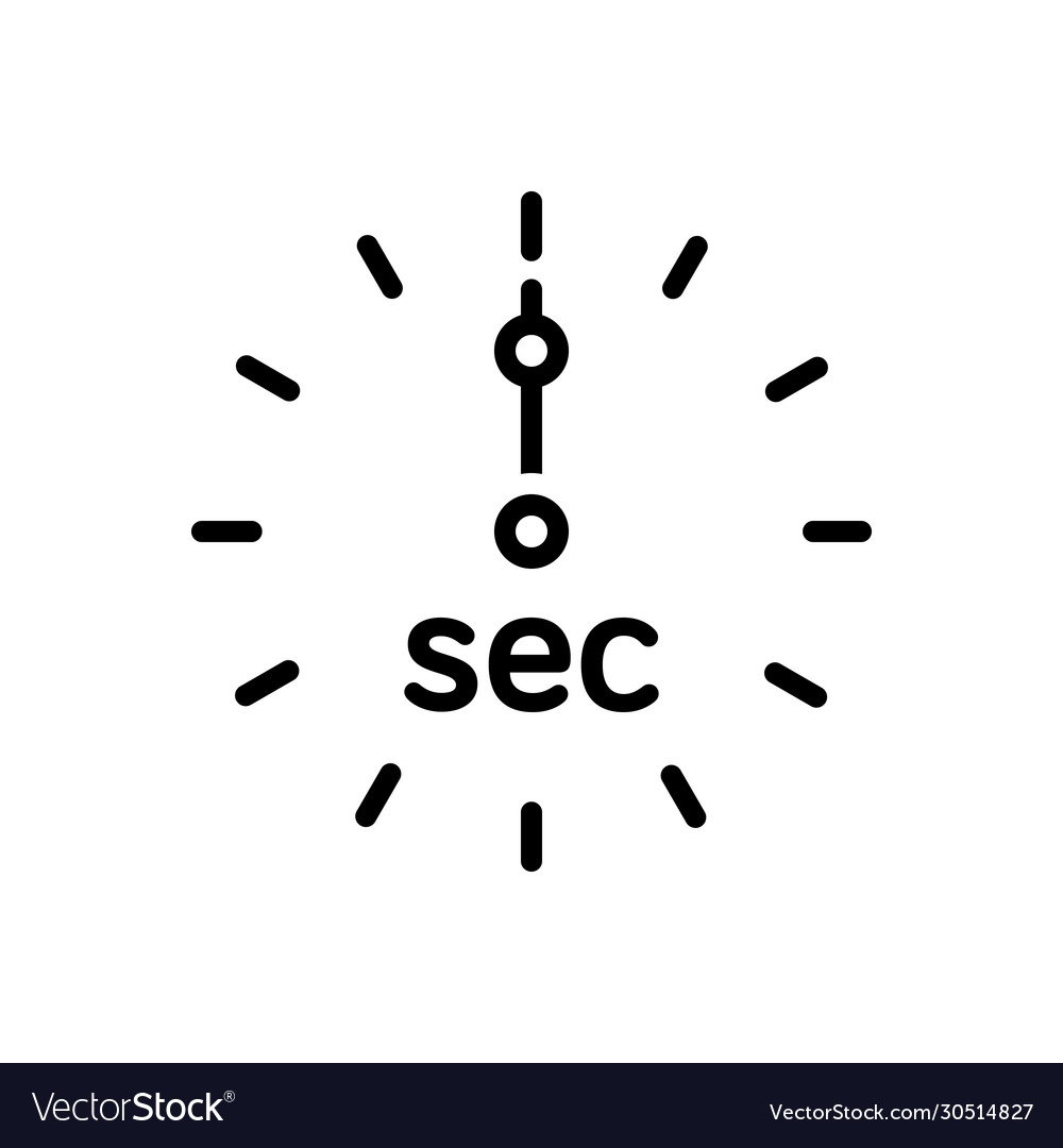 Second Royalty Free Vector Image VectorStock