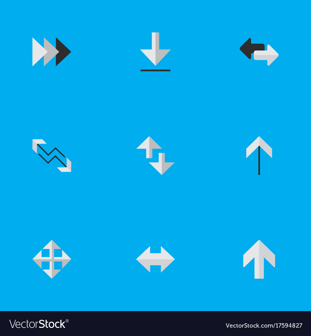 Set of simple pointer icons Royalty Free Vector Image