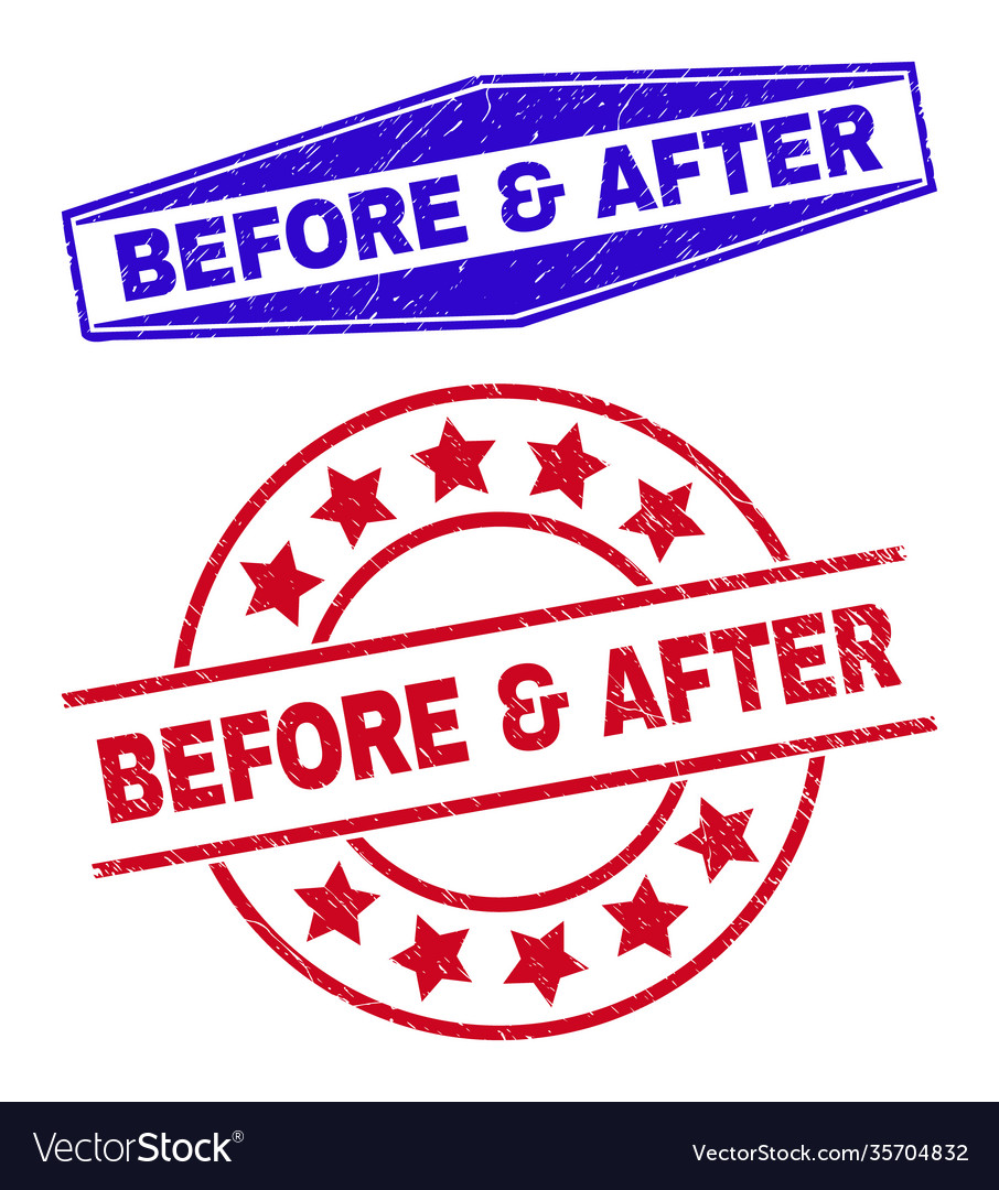 Before after corroded watermarks in circle