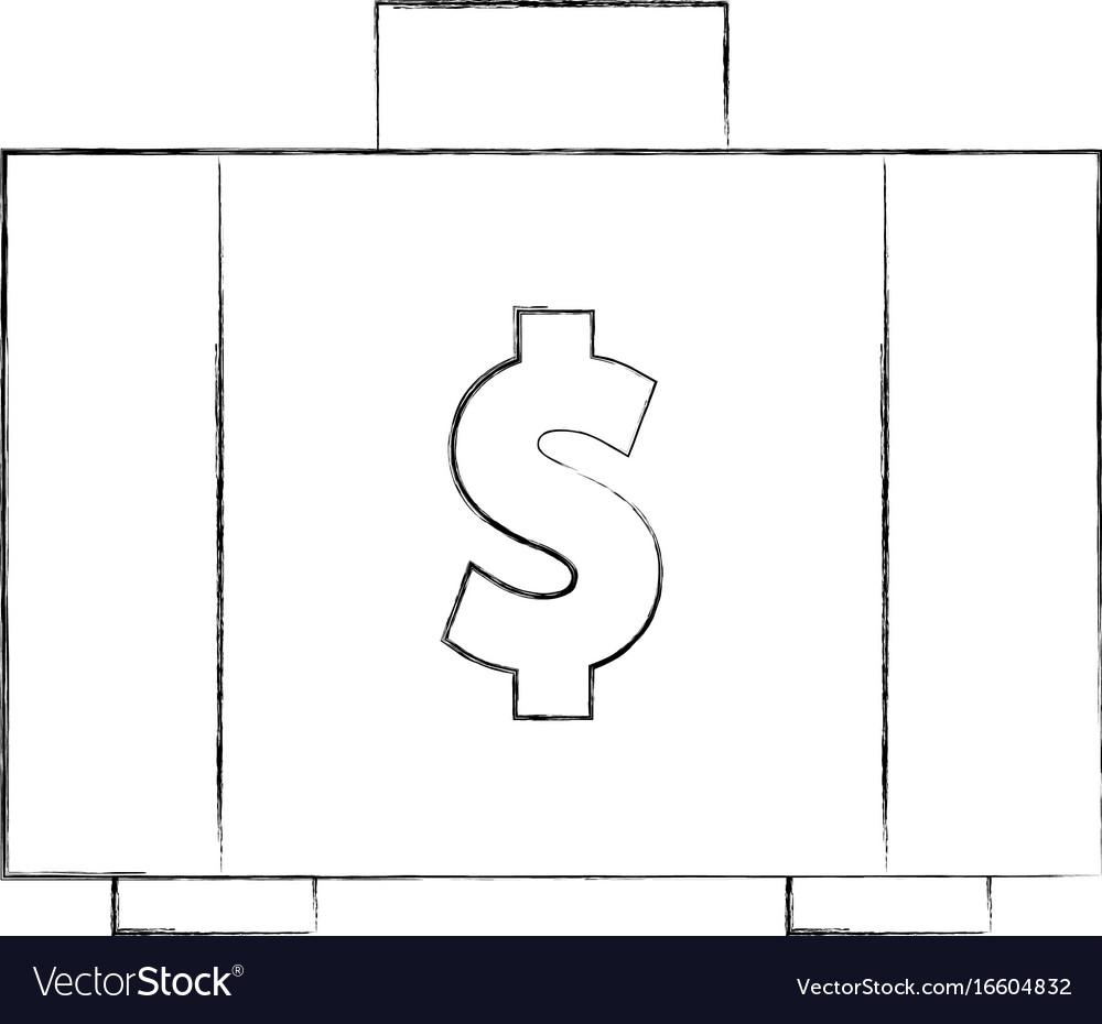 Briefcase with money symbol