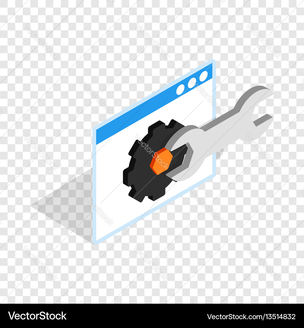 Computer repair isometric icon Royalty Free Vector Image