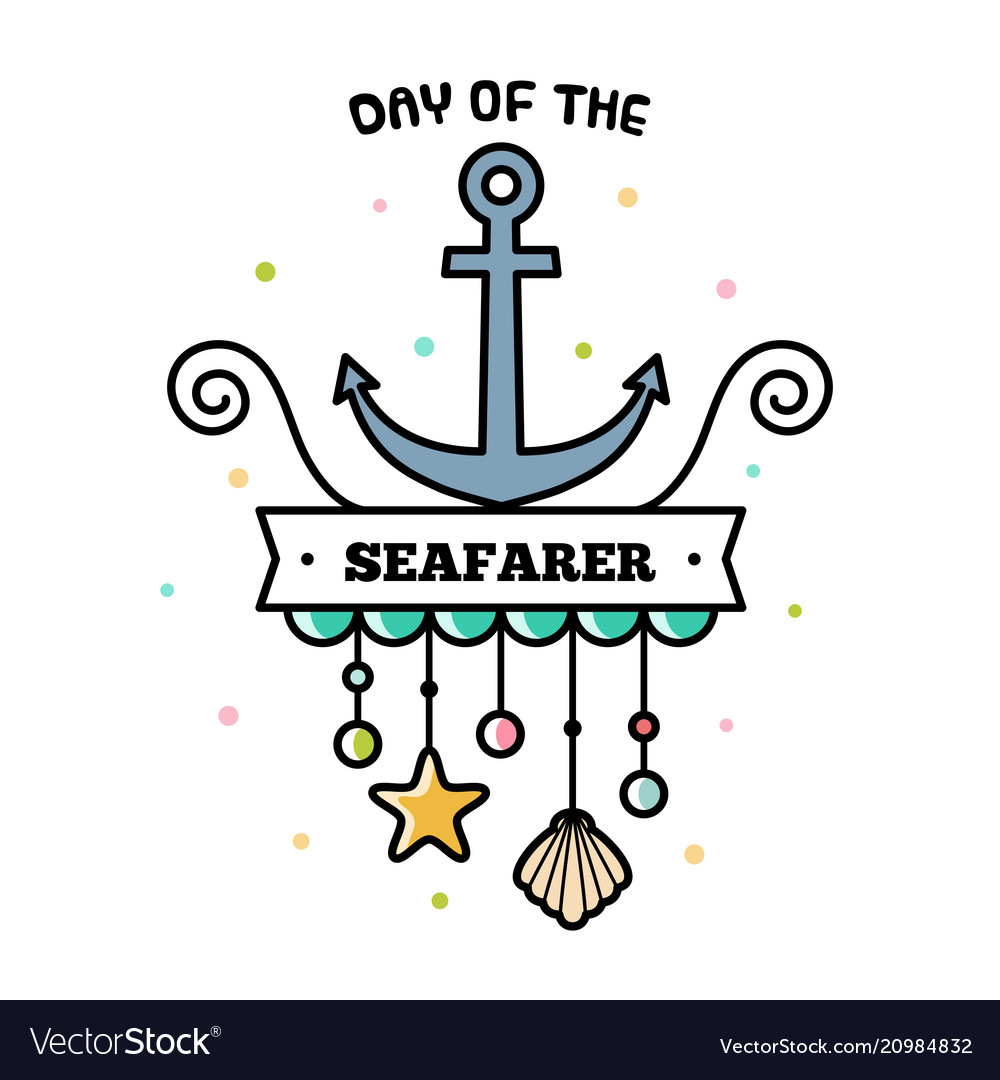 Day of the seafarer Royalty Free Vector Image - VectorStock