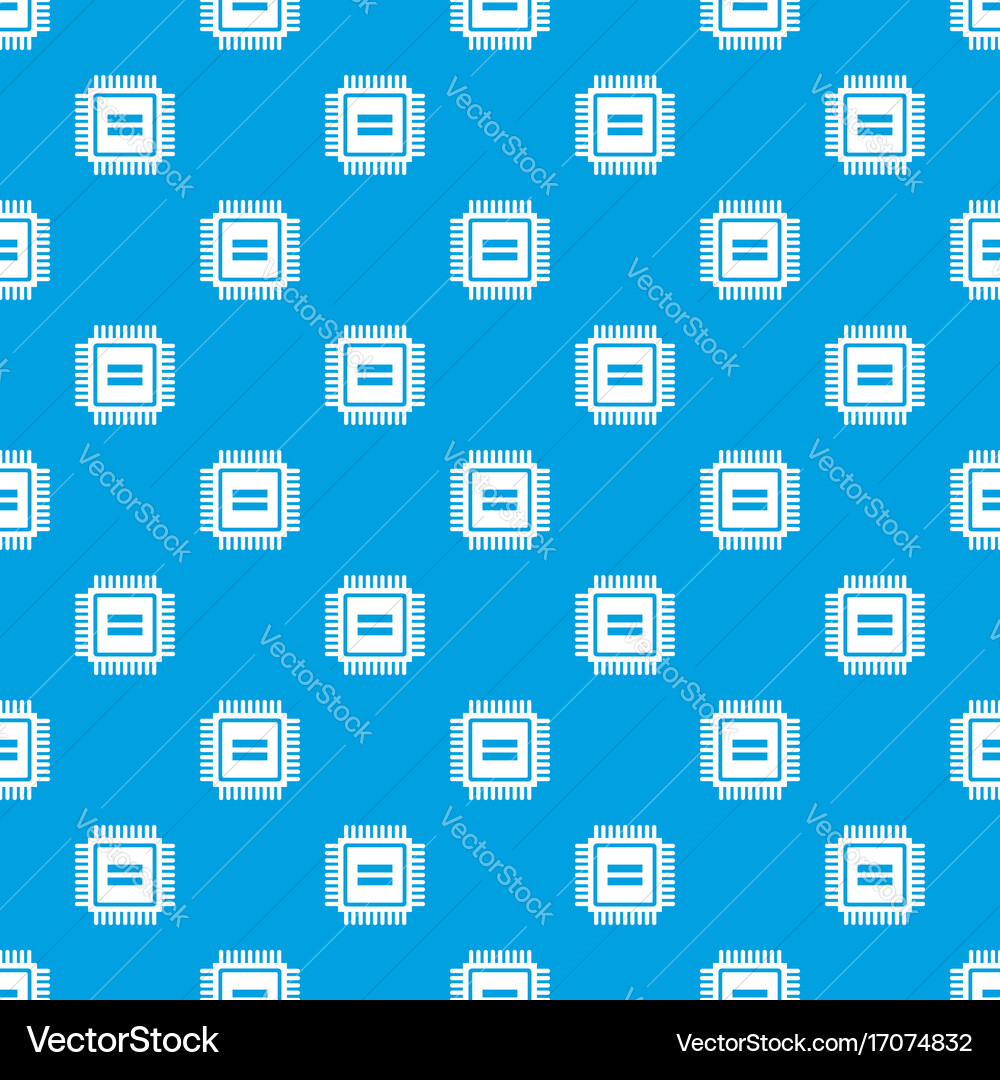 Electronic circuit board pattern seamless blue Vector Image