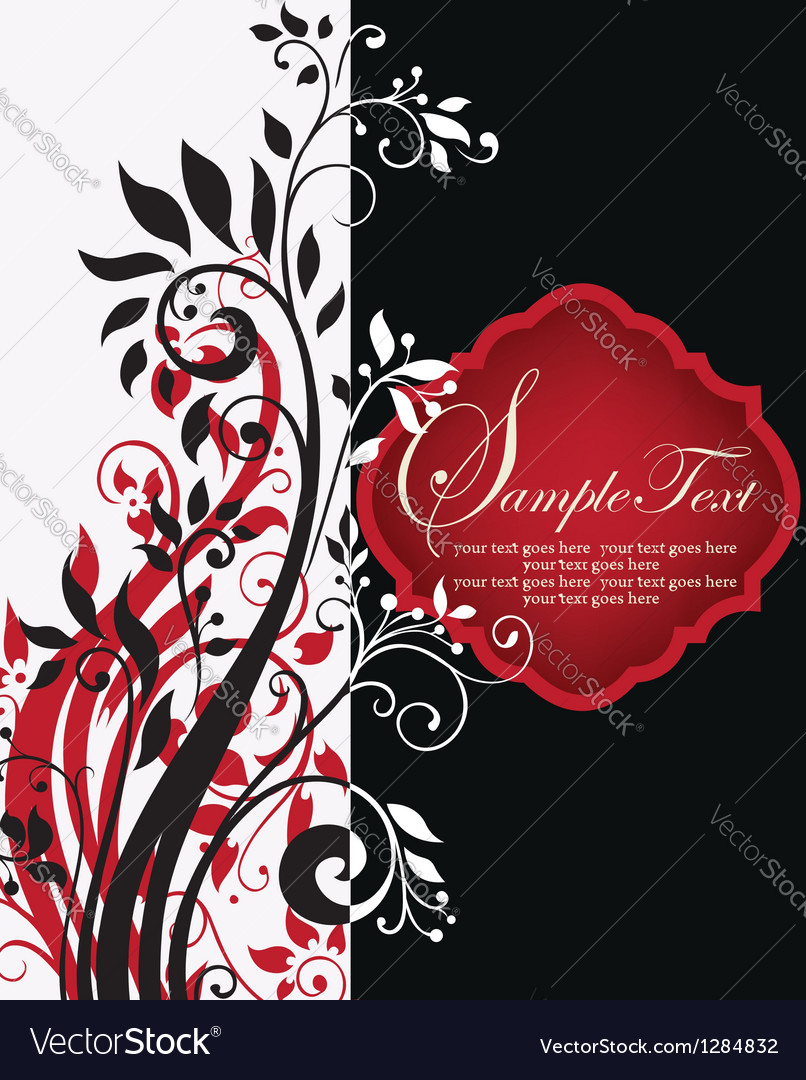 Floral invitation card