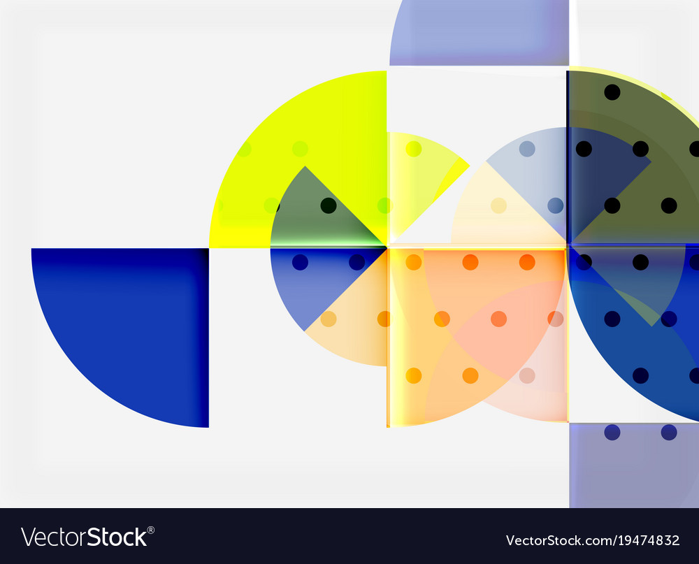 Geometric circle abstract banner Royalty Free Vector Image