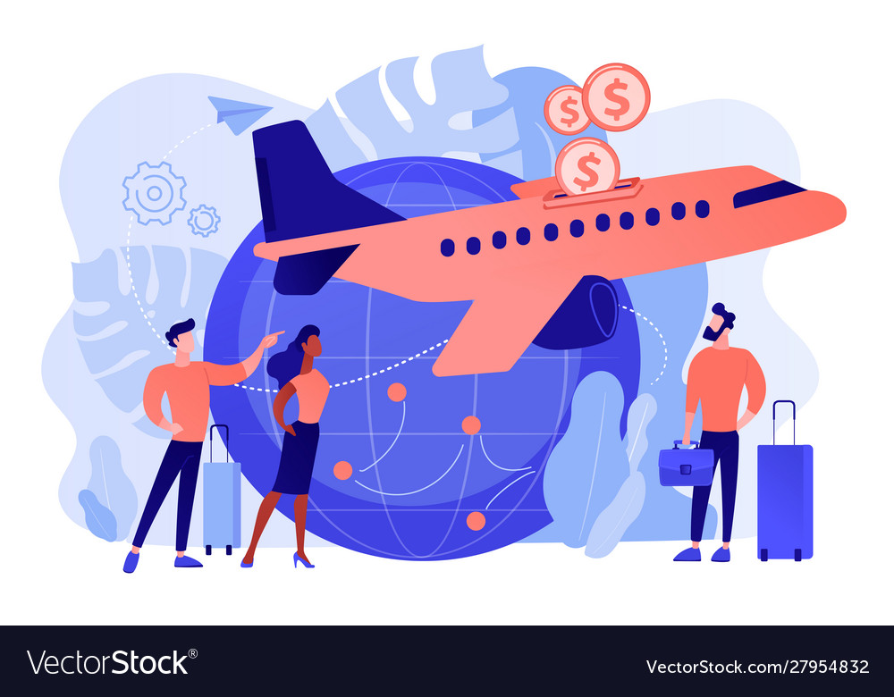 Low cost flights concept vector image Low cost flights concept