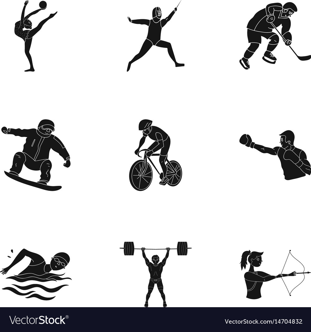 Olympic sports winter and summer sports a set Vector Image