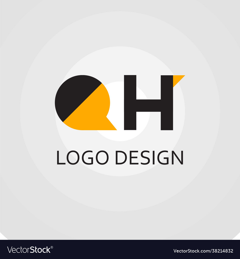 Qh letter for simple logo design