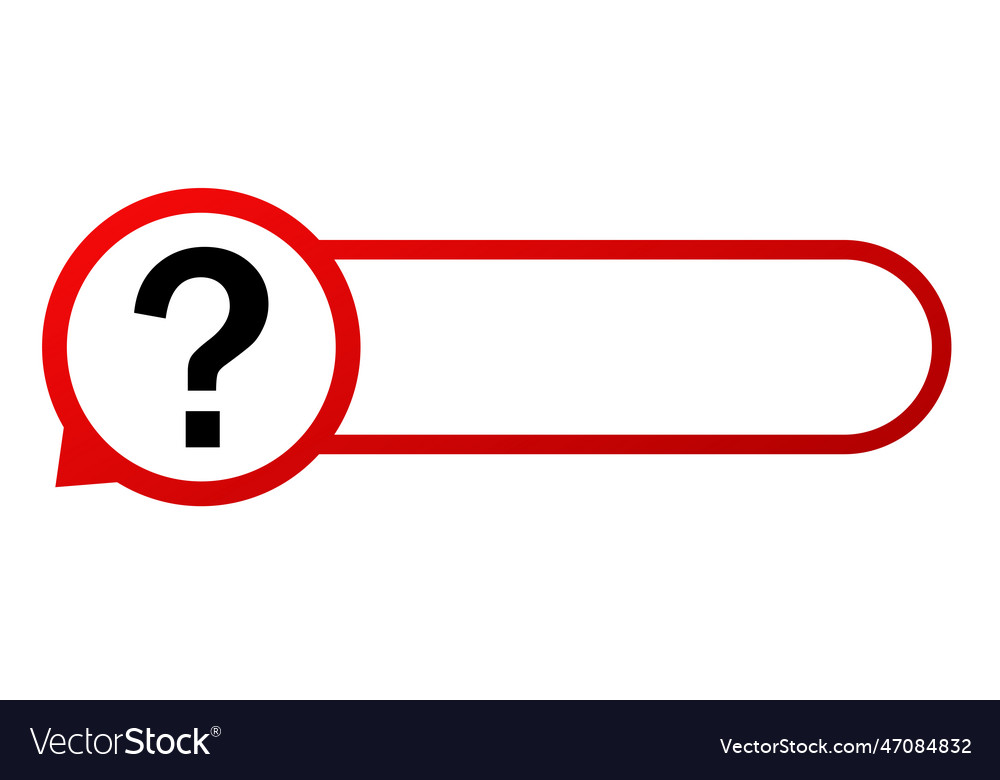 Question box faq text banner vector image Question box faq text banner