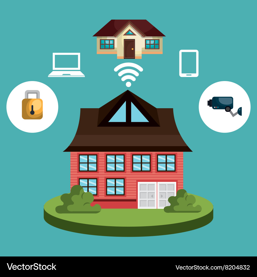 Smart home design Royalty Free Vector Image - VectorStock