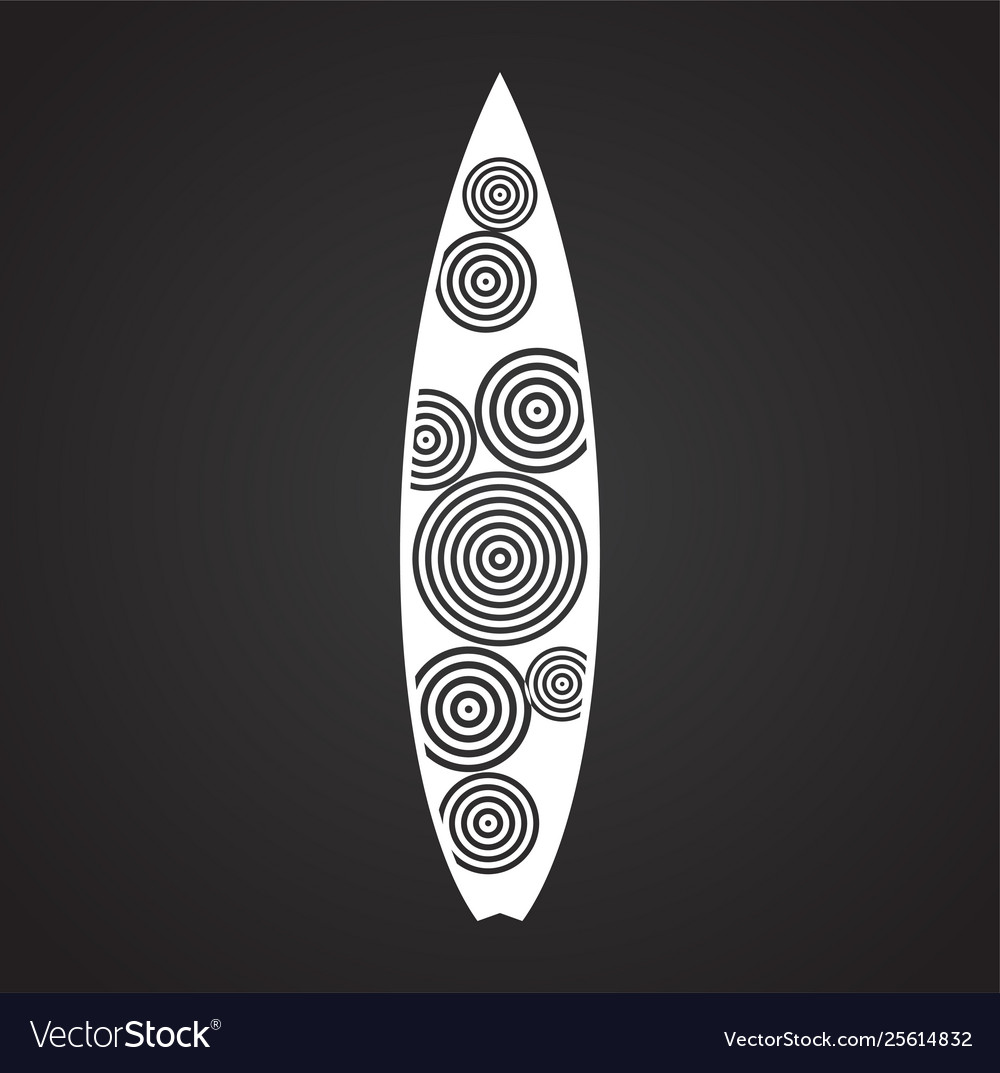 Surfboard icons on background for graphic and web