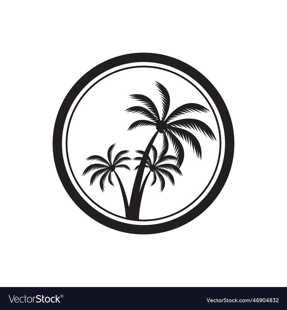 Tropical island design template Royalty Free Vector Image