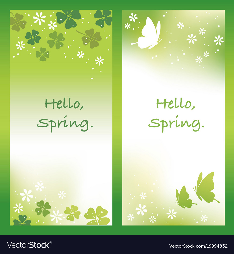 Two abstract springtime background