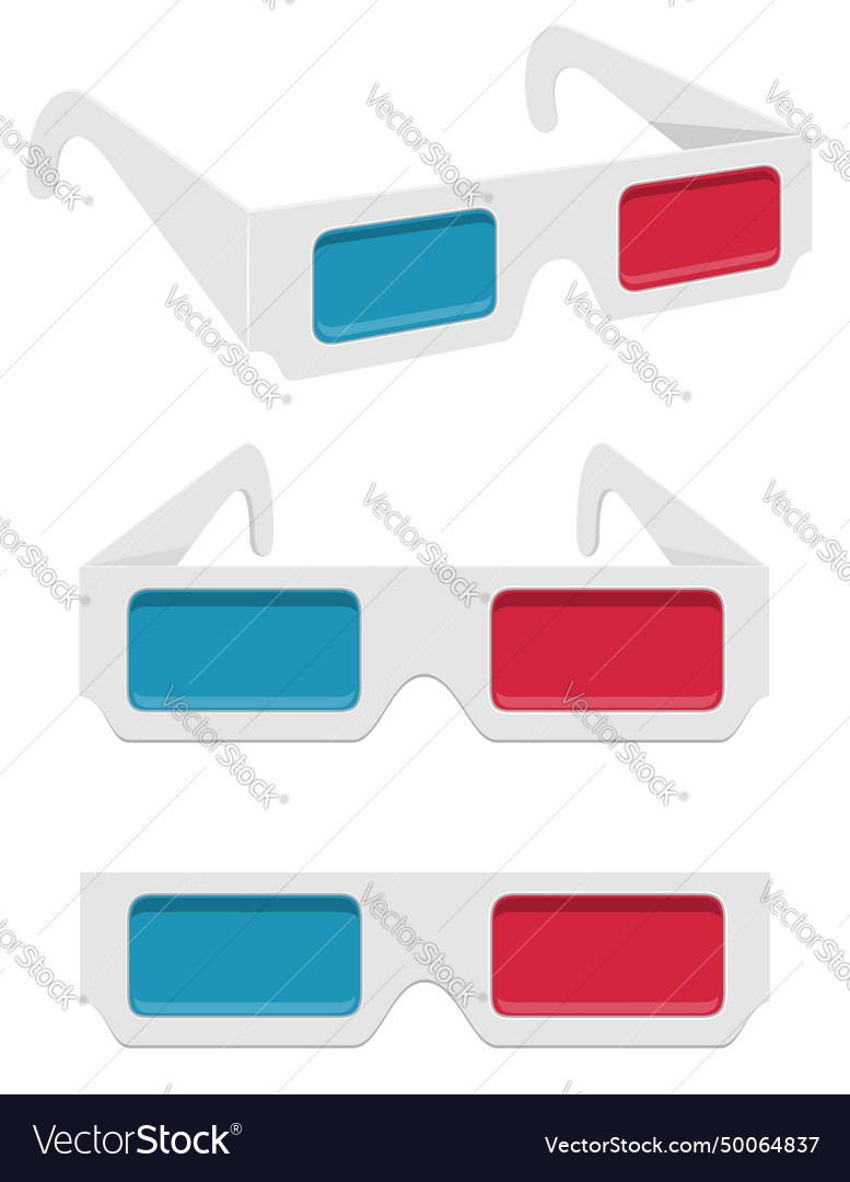 3d paper glasses stock Royalty Free Vector Image