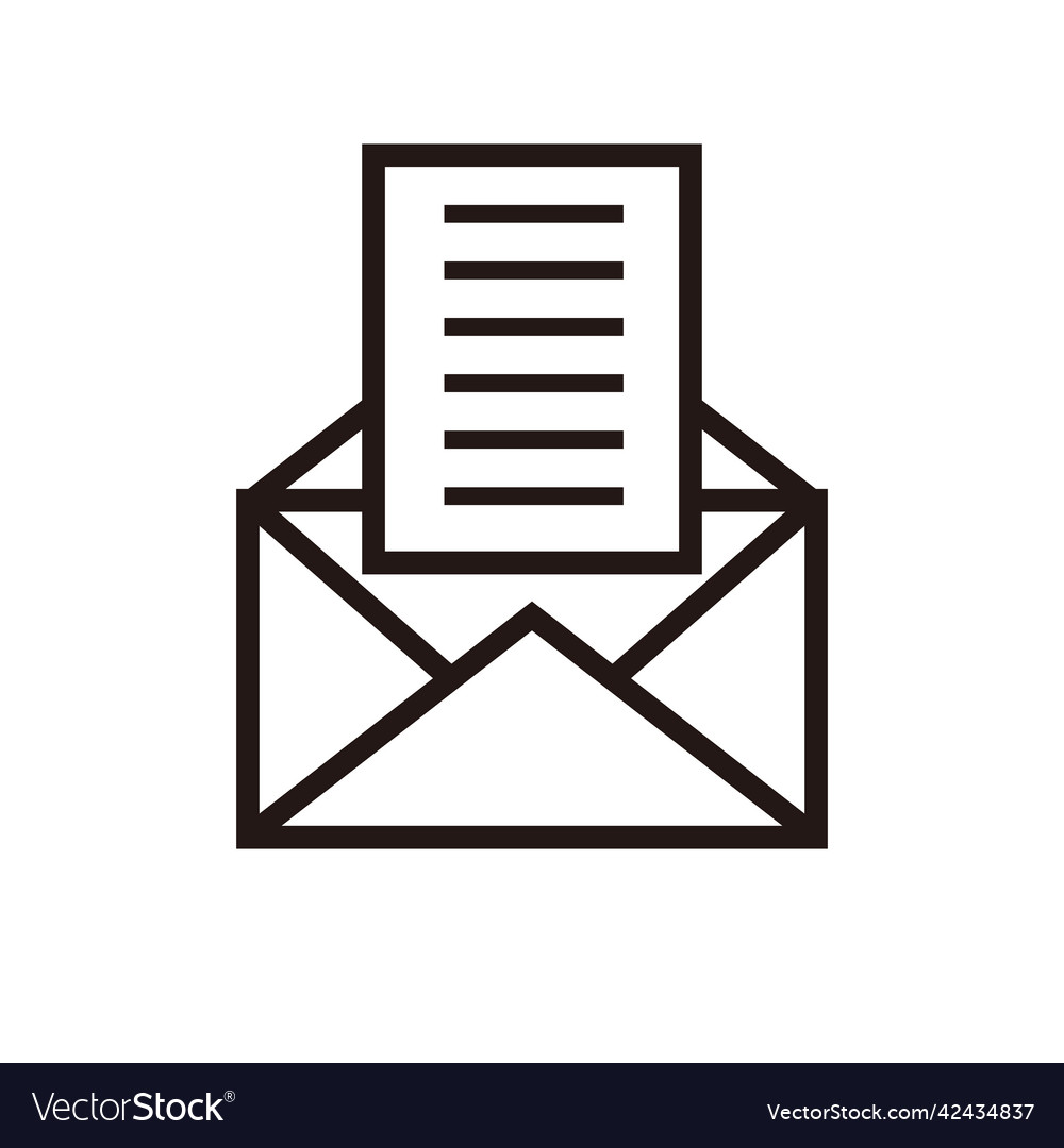 An icon for mail and data file