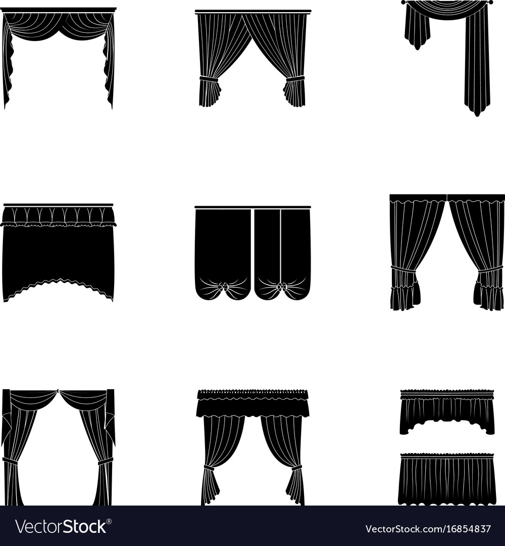 Fabric textiles interior and other curtains Vector Image
