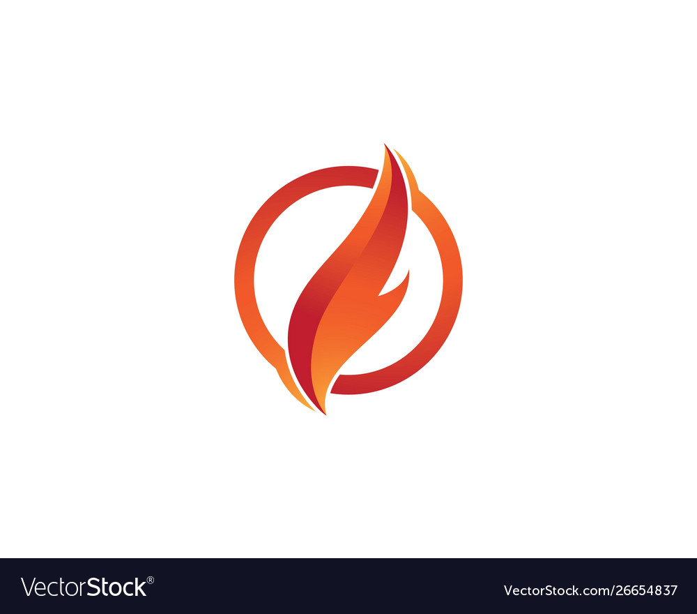 Fire flame logo template Royalty Free Vector Image