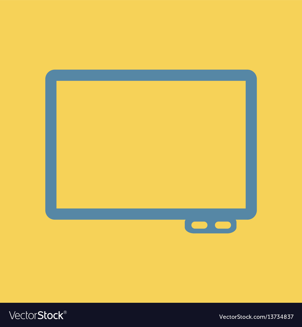 Flat icon interaktives Board vector image Flat icon interaktives Board
