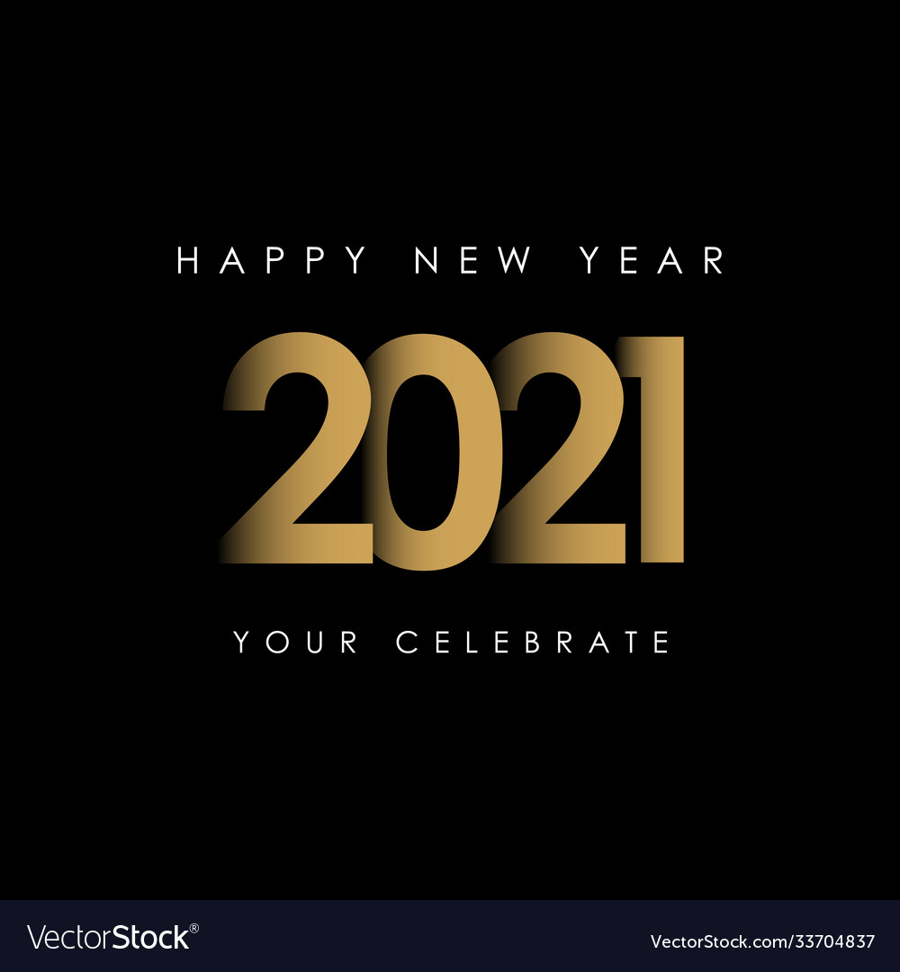 Happy New Years 2021 Celebration Template Design Vector Image 8675