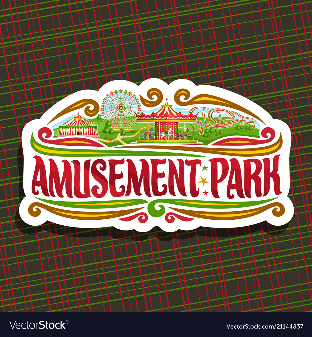 amusement park logo vector