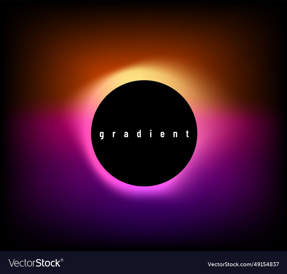 Round gradient background circle light vector image Round gradient background circle light