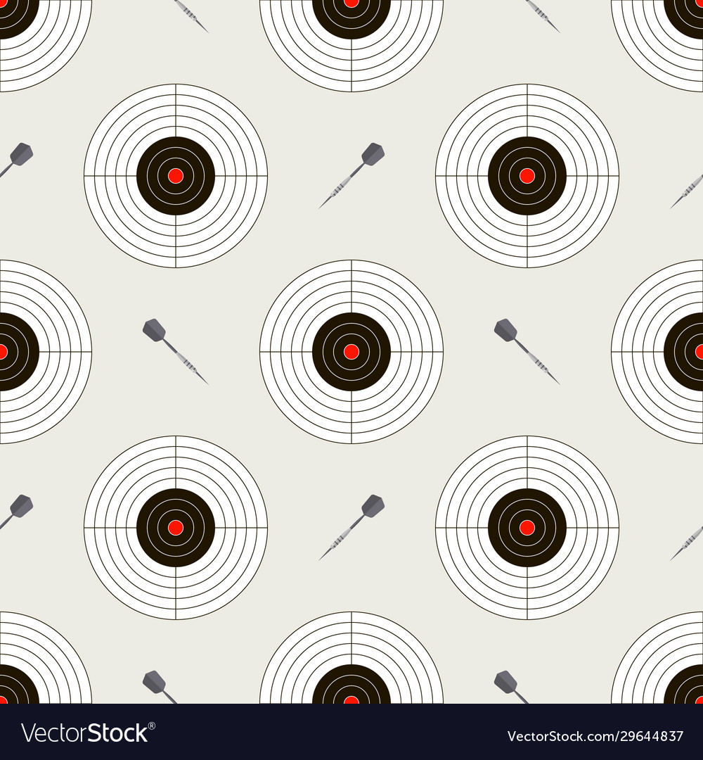 Seamless pattern with dartboards for darts game