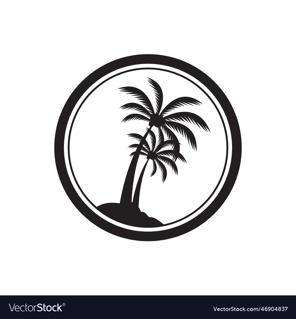 Tropical island design template Royalty Free Vector Image