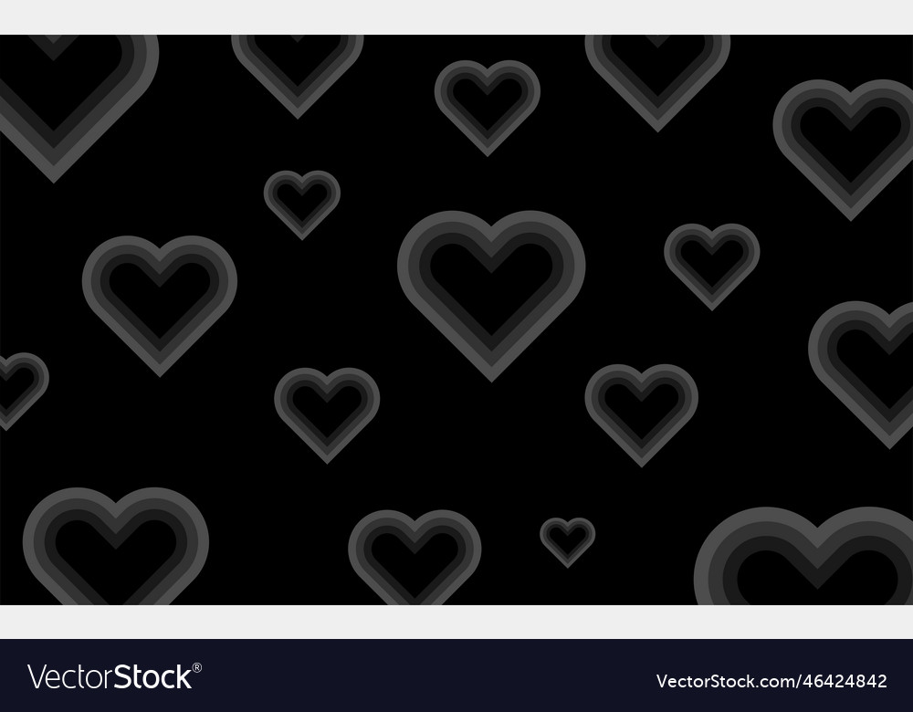 Black heart background Royalty Free Vector Image