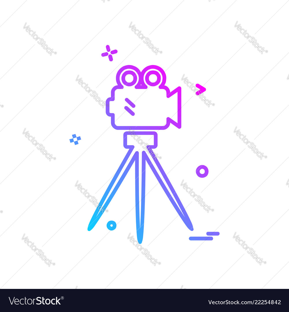 Camcoder Icon Design vector image Camcoder Icon Design