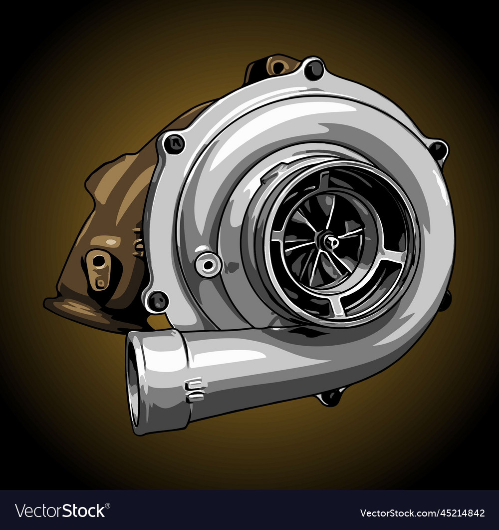 Car turbo device template Royalty Free Vector Image