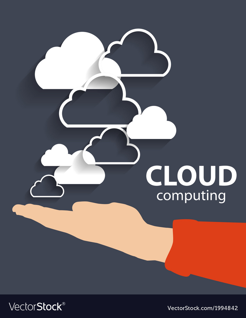 Cloud computing concept on different electronic