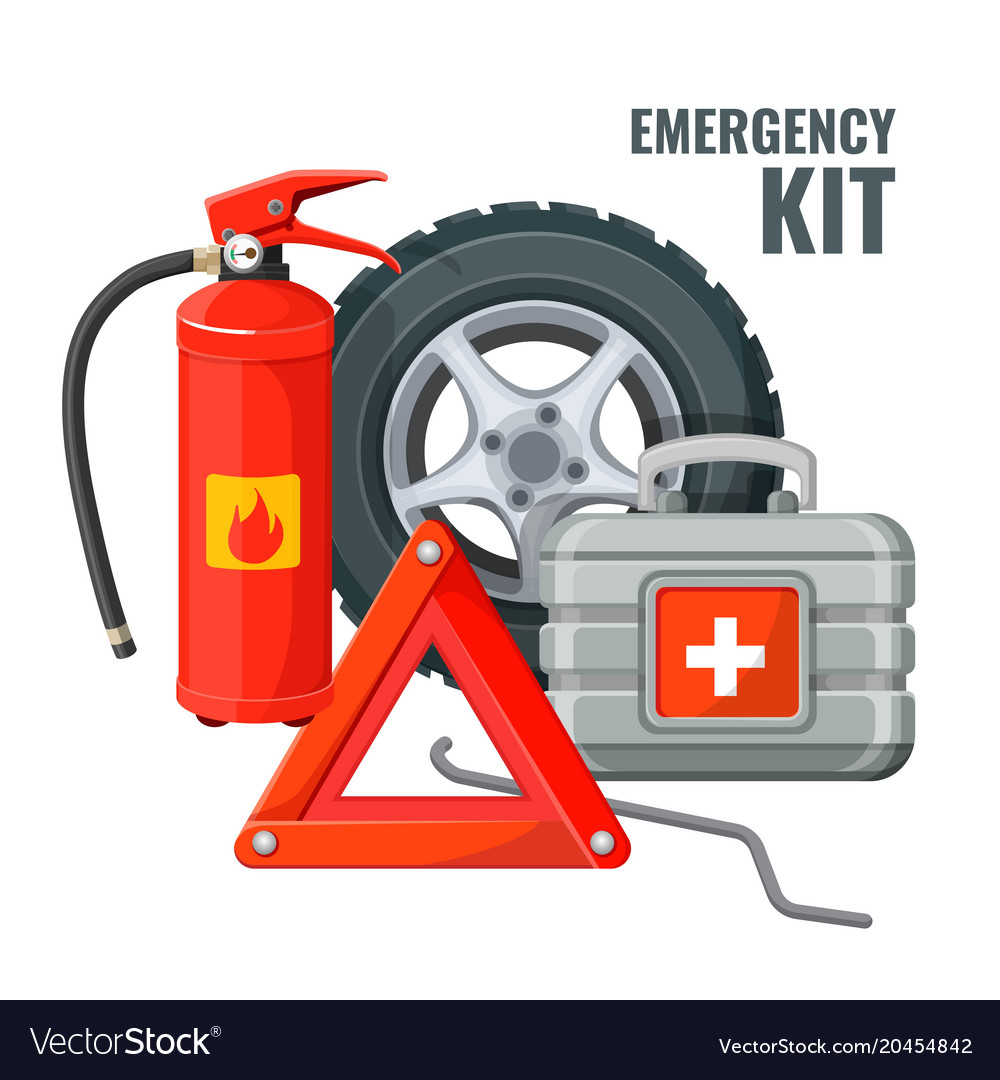Roadside emergency kit with fire extinguisher discount