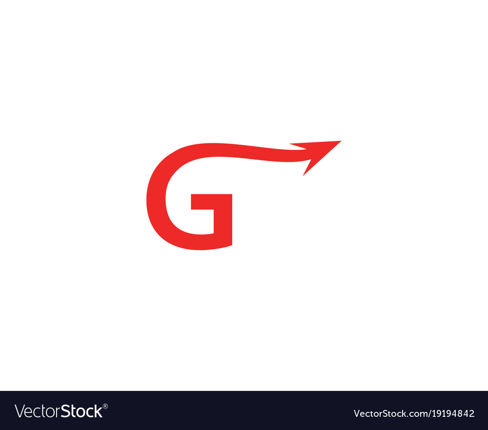 g letter arrow logo royalty free vector image vectorstock