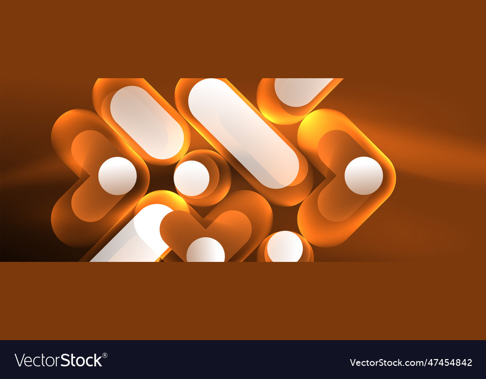 Neon circle abstract background template vector image Neon circle abstract background template
