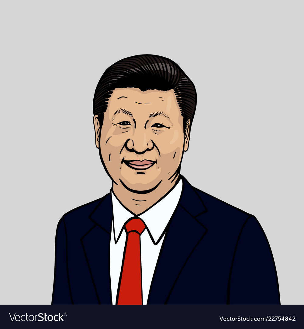 Portrait Xi Jinping Royalty Free Vector Image Vectorstock