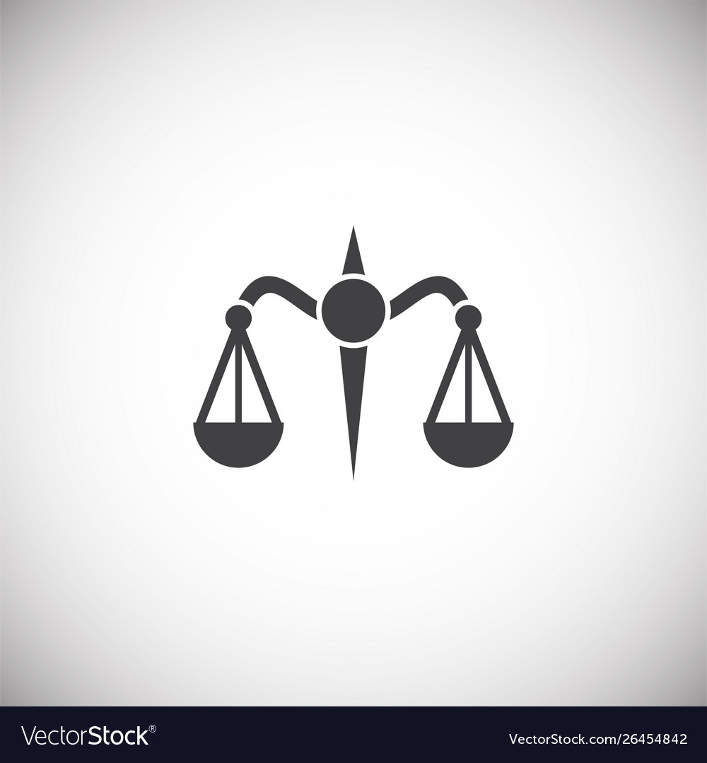 Scale icon on background for graphic and web vector image Scale icon on background for graphic and web