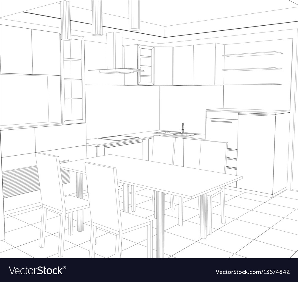 Sketch Plan Kitchen In The Wire