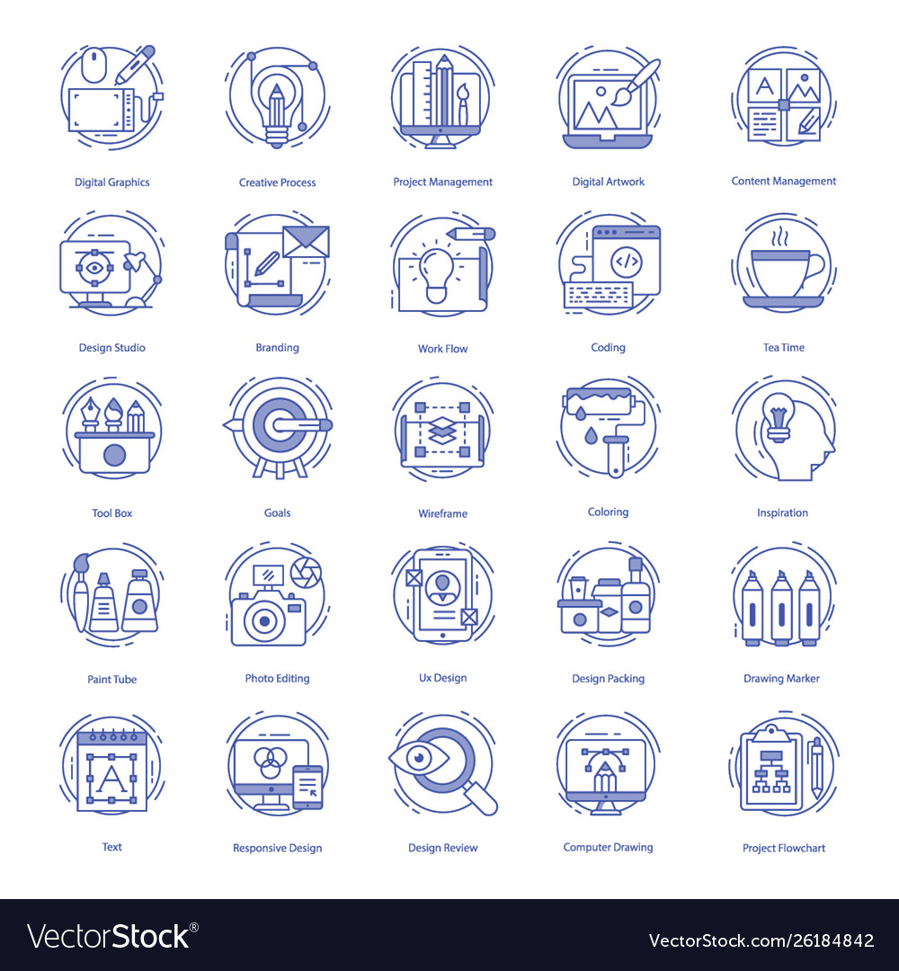 Web design icons set