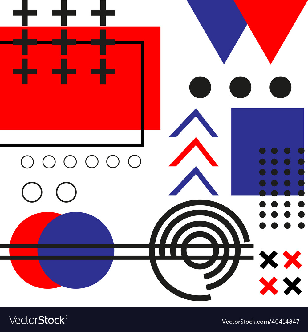 Abstract background with different geometric