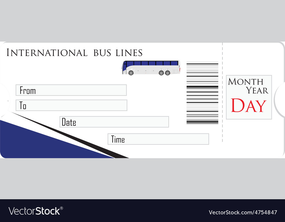 Blank Bus Ticket