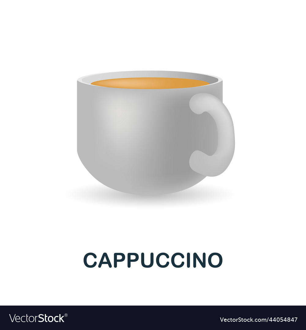 Cappuccino icon 3d from coffee collection