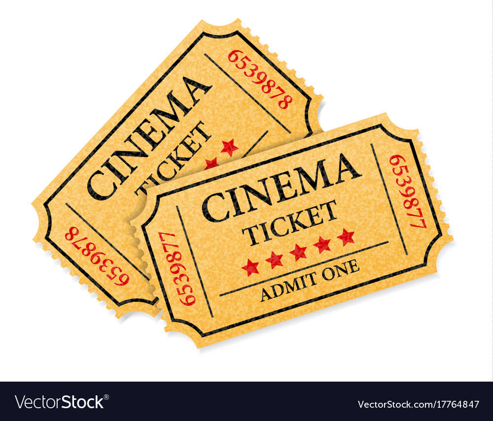 Cinema ticket stock Royalty Free Vector Image - VectorStock