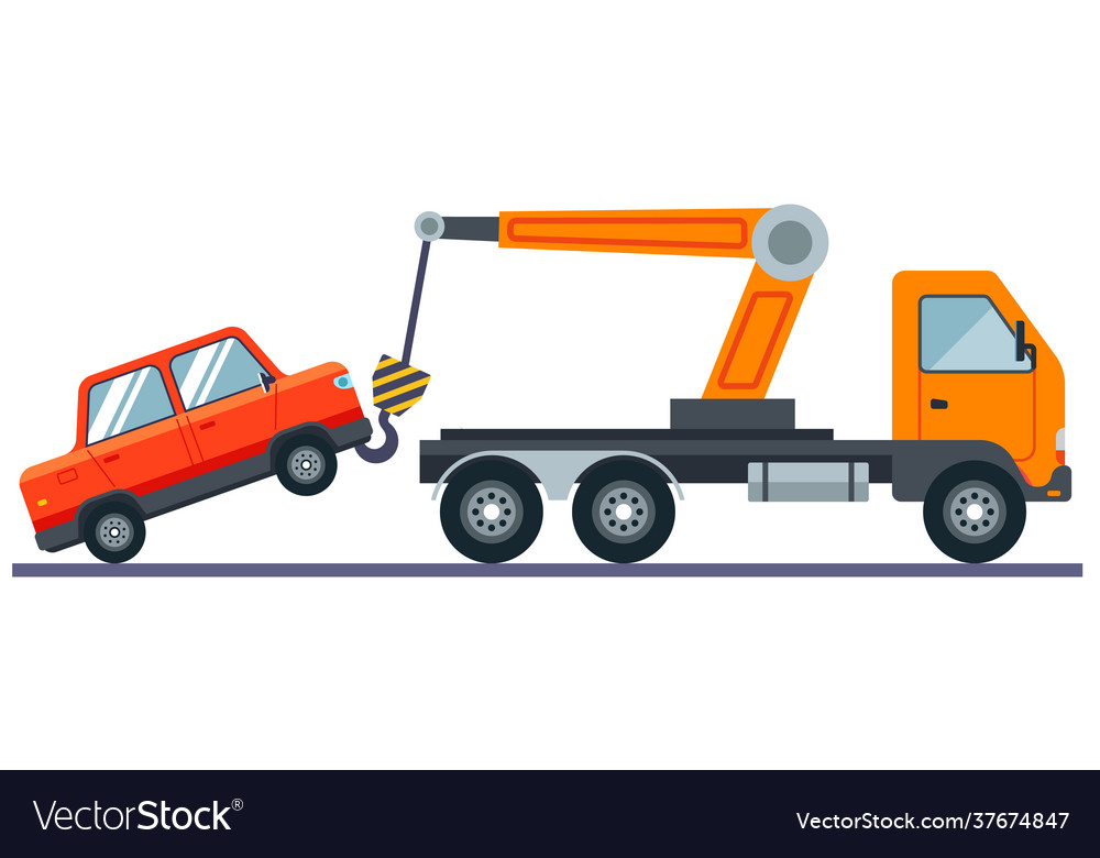 Evacuation car on a white background Royalty Free Vector