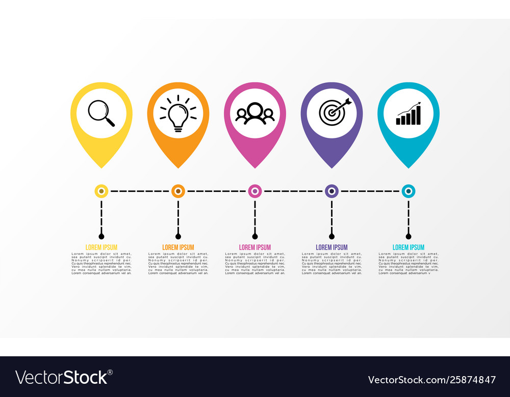 Infographic design template with options steps vector image Infographic design template with options steps