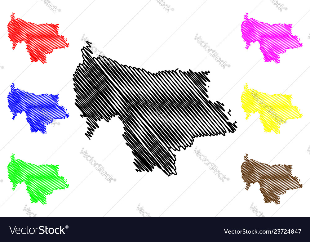 Map Of Mymensingh Division Mymensingh Division Map Royalty Free Vector Image