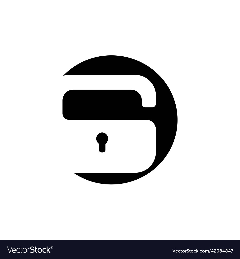 Padlock icon logo design image