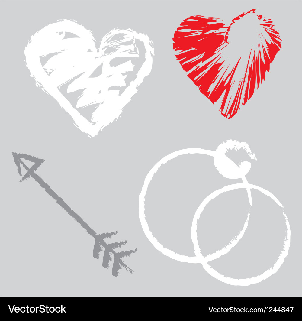 Romantic design elements Royalty Free Vector Image