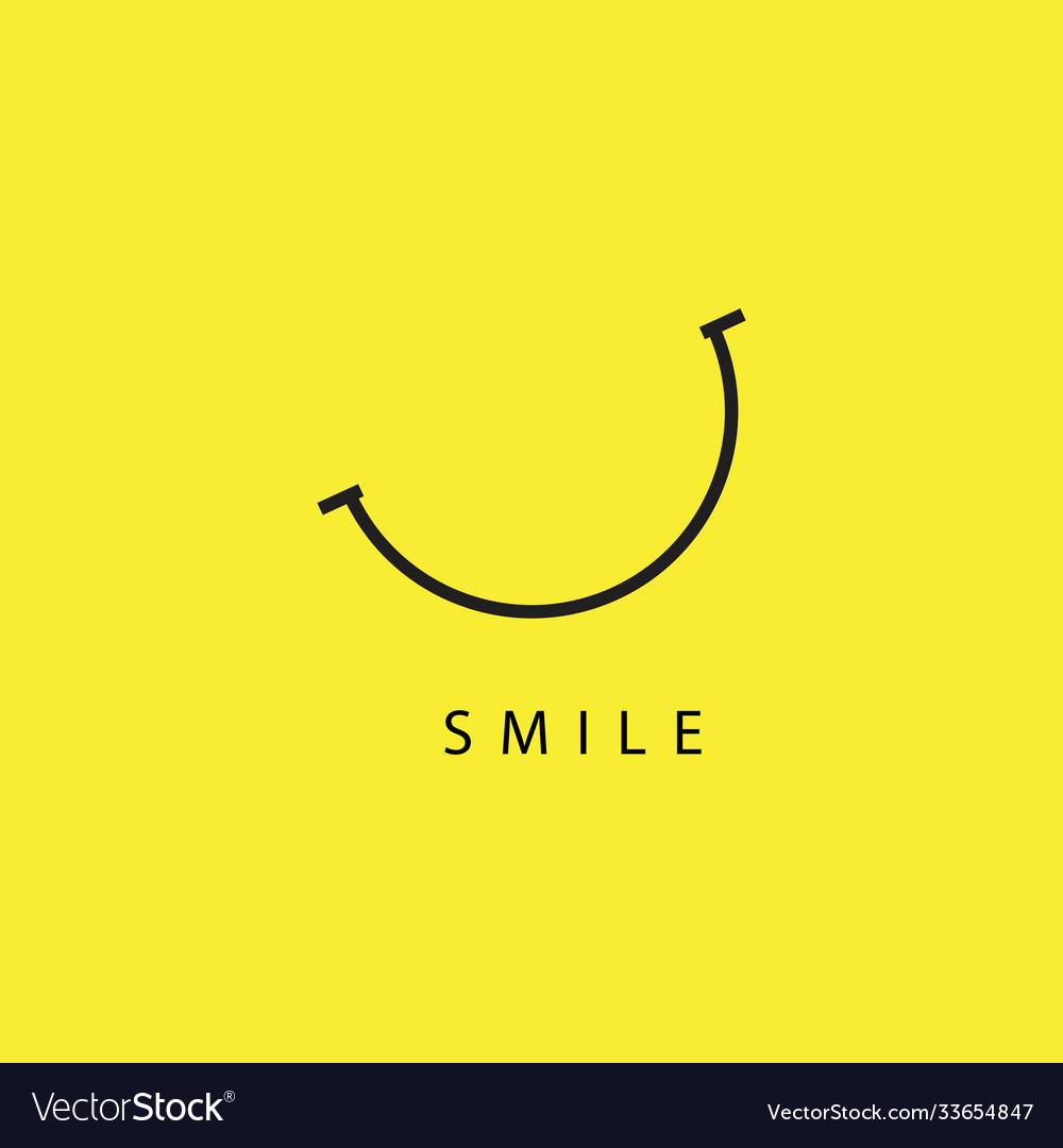 Smile template design Royalty Free Vector Image