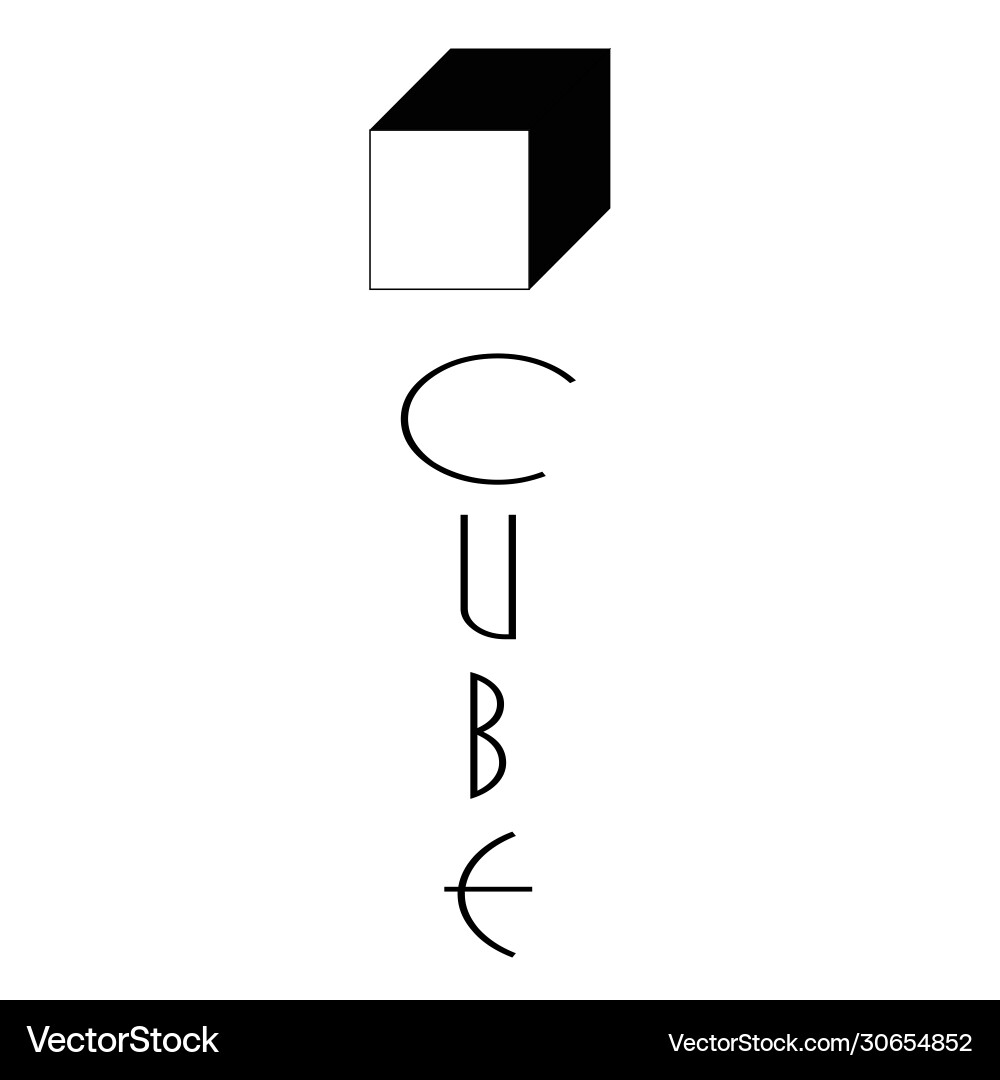 Abstract cube Royalty Free Vector Image - VectorStock
