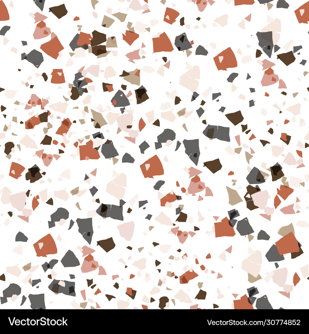 Abstract terrazzo seamless pattern Royalty Free Vector Image